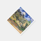 ビンセント・ヴァン・ゴッホ – コルデビルの草葺きコテージ スタンダードカクテルナプキン (角)