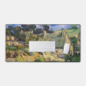 ビンセント・ヴァン・ゴッホ – コルデビルの草葺きコテージ デスクマット (キーボード&マウス)