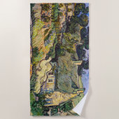 ビンセント・ヴァン・ゴッホ – コルデビルの草葺きコテージ ビーチタオル (正面)