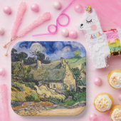 ビンセント・ヴァン・ゴッホ – コルデビルの草葺きコテージ ペーパープレート (パーティー)