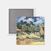 ビンセント・ヴァン・ゴッホ – コルデビルの草葺きコテージ マグネット (正面/裏面)