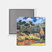 ビンセント・ヴァン・ゴッホ – コルデビルの草葺きコテージ マグネット (正面/裏面)