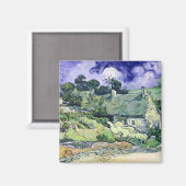 ビンセント・ヴァン・ゴッホ |コーデビルの茅葺きコテージ マグネット (正面/裏面)