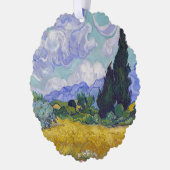 ビンセント・ヴァン・ゴッホ – サイプレス付き小麦畑 オーナメントカード (左)