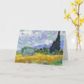 ビンセント・ヴァン・ゴッホ – サイプレス付き小麦畑 カード (黄色い花)