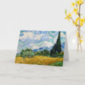 ビンセント・ヴァン・ゴッホ – サイプレス付き小麦畑 カード (黄色い花)