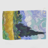 ビンセント・ヴァン・ゴッホ – サイプレス付き小麦畑 ゴルフタオル (横)