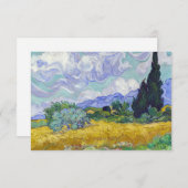 ビンセント・ヴァン・ゴッホ – サイプレス付き小麦畑 サンキューカード (正面/裏面)