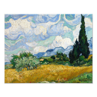 ビンセント・ヴァン・ゴッホ – サイプレス付き小麦畑 フォトプリント           