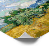 ビンセント・ヴァン・ゴッホ – サイプレス付き小麦畑 ポスター (角)