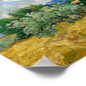 ビンセント・ヴァン・ゴッホ – サイプレス付き小麦畑 ポスター (角)