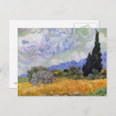 ビンセント・ヴァン・ゴッホ – サイプレス付き小麦畑 ポストカード (正面/裏面)