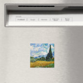 ビンセント・ヴァン・ゴッホ – サイプレス付き小麦畑 マグネット (インサイチュ (食洗機))