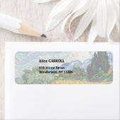 ビンセント・ヴァン・ゴッホ – サイプレス付き小麦畑 ラベル (インサイチュ)