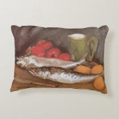 ビンセント・ヴァン・ゴッホ – サバ、レモン、トマト アクセントクッション (裏面)