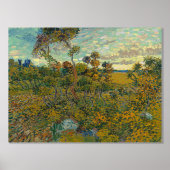 ビンセント・ヴァン・ゴッホ、サンセットアットモンマジュール 箔ポスター (正面)