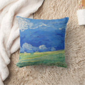 ビンセント・ヴァン・ゴッホ – サンダークラウドの下のホィートフィールド クッション (ブランケット)