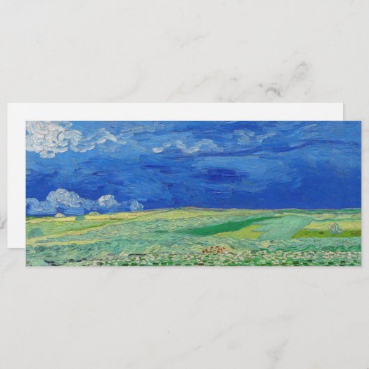 ビンセント・ヴァン・ゴッホ – サンダークラウドの下のホィートフィールド 招待状 (正面/裏面)