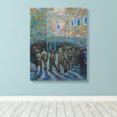 ビンセント・ヴァン・ゴッホ – ザプリズンコートヤード キャンバスプリント (インサイチュ (ウッドフロア))