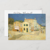 ビンセント・ヴァン・ゴッホ – ザ・イエローハウス(通り) 招待状 (正面/裏面)