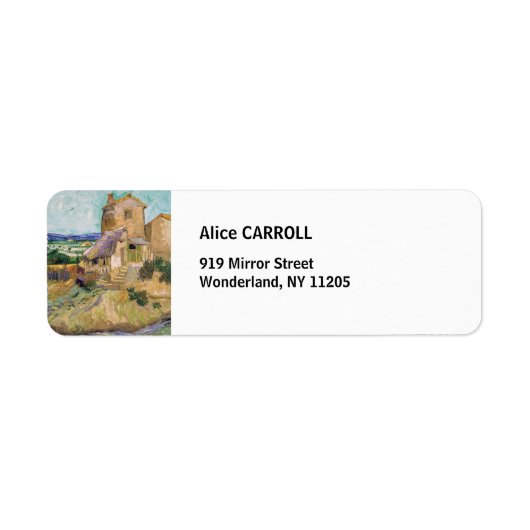 ビンセント・ヴァン・ゴッホ – ザ・オールドミル ラベル (正面)