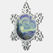 ビンセント・ヴァン・ゴッホ・ザ・スターリー・ナイト スノーフレークピューターオーナメント (右)