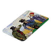 ビンセント・ヴァン・ゴッホ – ザ・ドリンカーズ – ファインアート マグネット (左側)