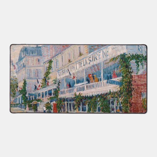 ビンセント・ヴァン・ゴッホ – ザ・レストラン・デ・ラ・シレーネ デスクマット (正面)