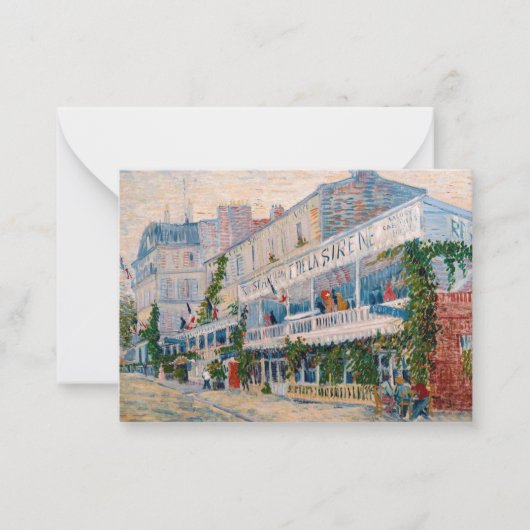 ビンセント・ヴァン・ゴッホ – ザ・レストラン・デ・ラ・シレーネ ノートカード (正面)