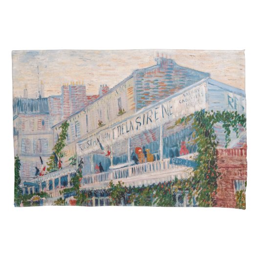 ビンセント・ヴァン・ゴッホ – ザ・レストラン・デ・ラ・シレーネ 枕カバー (正面)