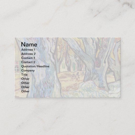 ビンセント・ヴァン・ゴッホ – ザ・ロード・メンダーズ – ファインアート 名刺 (正面)