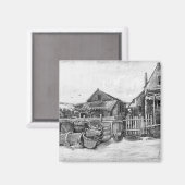 ビンセント・ヴァン・ゴッホ |シェベニンゲン，魚の乾燥バーン マグネット (正面/裏面)