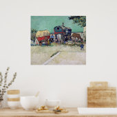 ビンセント・ヴァン・ゴッホ |ジプシーの陣地、キャラバン人 ポスター (キッチン)