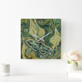 ビンセント・ヴァン・ゴッホ – ジャイアントピーコックモス スクエア壁時計 (ホーム)