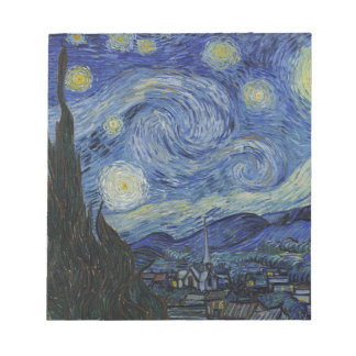 ビンセント・ヴァン・ゴッホ – スターリーナイト。アート絵画ズ ノートパッド