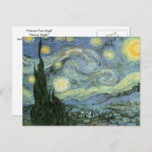 ビンセント・ヴァン・ゴッホ – スターリーナイト ポストカード (正面/裏面)