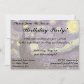 ビンセント・ヴァン・ゴッホ – スターリーナイト 招待状 (裏面)