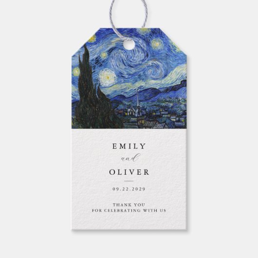 ビンセント・ヴァン・ゴッホ・スター結婚リー・ナイト ギフトタグ (正面)