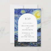 ビンセント・ヴァン・ゴッホ・スター結婚リー・ナイト 招待状 (正面)