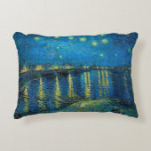 ビンセント・ヴァン・ゴッホ・スター・ナイト・オーバー・ザ・ローネ アクセントクッション (正面)