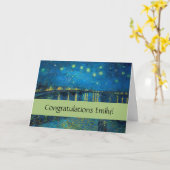 ビンセント・ヴァン・ゴッホ・スター・ナイト・オーバー・ザ・ローネ カード (黄色い花)