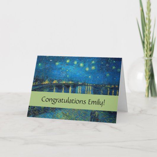 ビンセント・ヴァン・ゴッホ・スター・ナイト・オーバー・ザ・ローネ カード (正面)