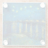 ビンセント・ヴァン・ゴッホ・スター・ナイト・オーバー・ザ・ローネ ガラスコースター (裏面)