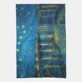 ビンセント・ヴァン・ゴッホ・スター・ナイト・オーバー・ザ・ローネ キッチンタオル (縦)