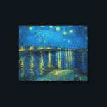 ビンセント・ヴァン・ゴッホ・スター・ナイト・オーバー・ザ・ローネ キャンバスプリント<br><div class="desc">ヴァンゴッホ最高傑作の星空の夜絵画 – ビンセント・ヴァン・ゴッホによるA'sのRhone上の星空の夜は、星でいっぱいの夜と橋を示す。1888絵を描年に夜のアルレ絵を描スフランス。</div>