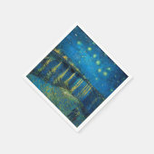 ビンセント・ヴァン・ゴッホ・スター・ナイト・オーバー・ザ・ローネ スタンダードカクテルナプキン (角)