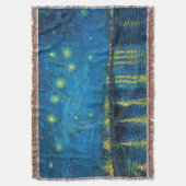 ビンセント・ヴァン・ゴッホ・スター・ナイト・オーバー・ザ・ローネ スローブランケット (正面縦)