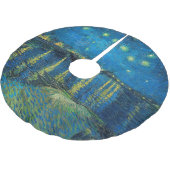 ビンセント・ヴァン・ゴッホ・スター・ナイト・オーバー・ザ・ローネ ブラッシュドポリエステルツリースカート (アングル)