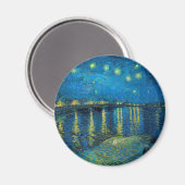ビンセント・ヴァン・ゴッホ・スター・ナイト・オーバー・ザ・ローネ マグネット (正面/裏面)