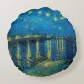 ビンセント・ヴァン・ゴッホ・スター・ナイト・オーバー・ザ・ローネ ラウンドクッション (裏面)